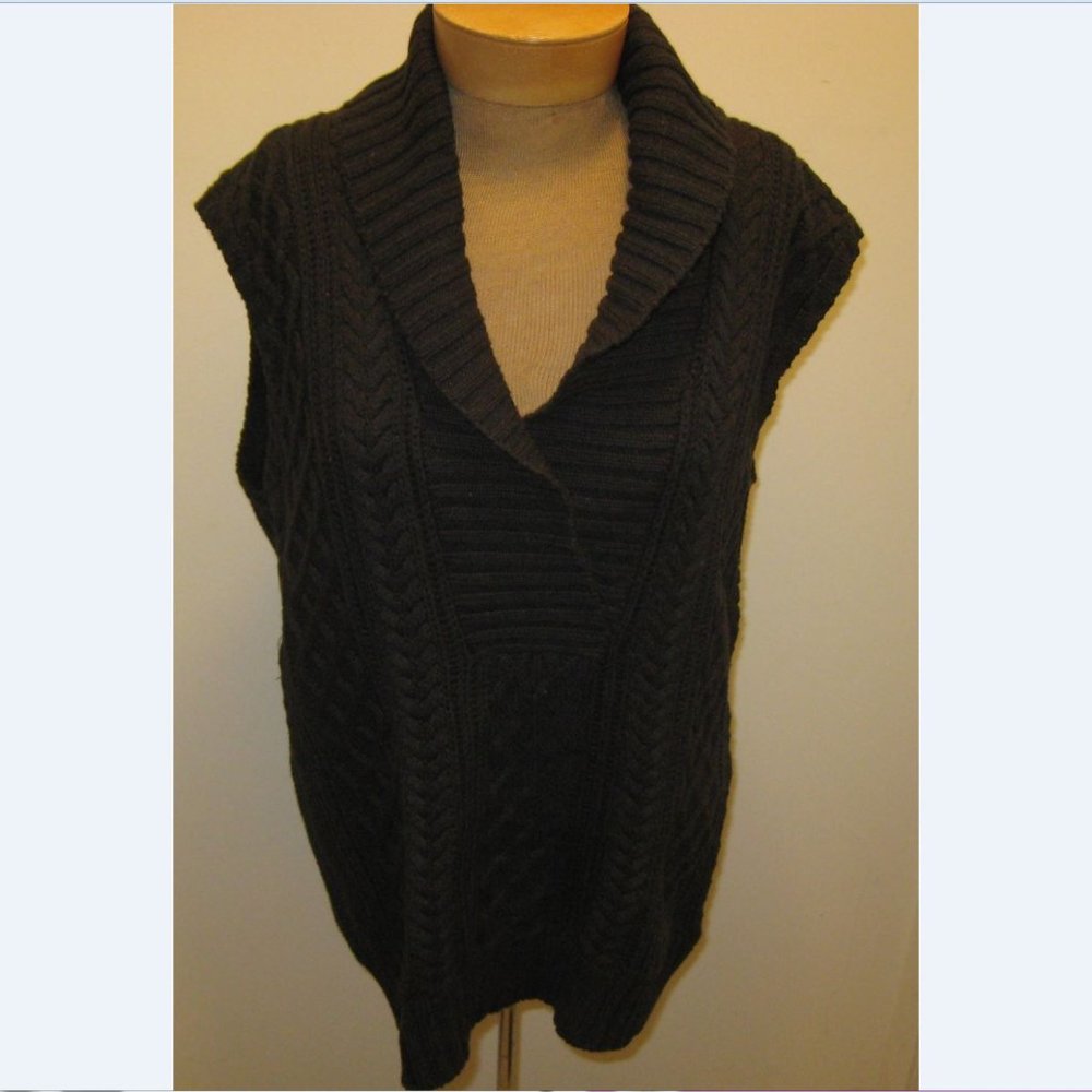 Lauren Ralph Lauren Womens Shawl Collar Sweater Vest L New